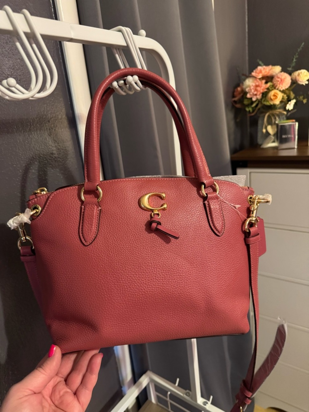 NWT Coach Remi Satchel in Rouge Pink with Gold Hardware ~ Beautiful Bag!